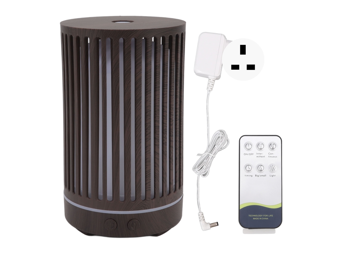 Laxiscreed Umidificador De Grão De Madeira Com Luz Noturna, Aromaterapia E Controle Remoto Em 200ml