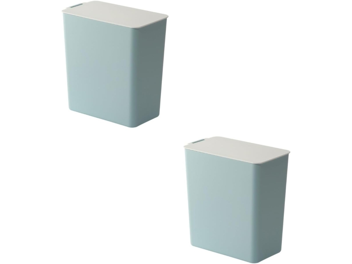 Conjunto de 2 Garneck com Mini Lixeiras Mesa Plástico Tampa. Seguro Durável