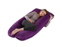 Travesseiros De Gravidez Em Formato De U 130x70 Cm Travesseiro Corporal Para Gravidez Em Lã Coral Macia Para Mulheres Grávidas Que Dormem De Lado, Tra