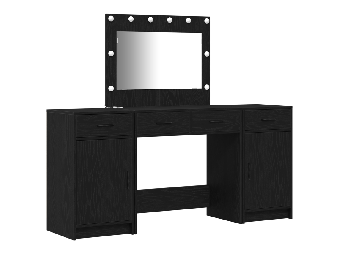 Conjunto 3 Mesa De Vestir Vidaxl Preto Derivados De Madeira (78,5 X 41 X 135 Cm)