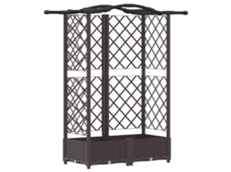 Conjunto 1 Canteiro De Jardim Elevado Vidaxl Castanho Polipropileno (124 X 40 X 123 Cm)
