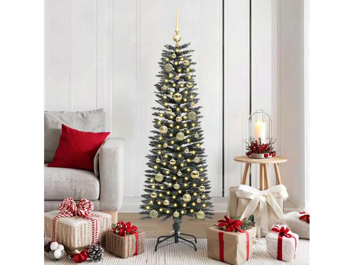 Vidaxl Árvore De Natal Artificial Verde 150 Cm Pvc, Plástico E Aço