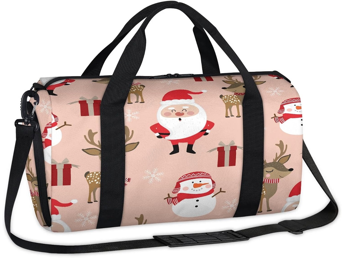 Bolsa MARCA de Natal com desenho animado 45x21x23cm tecido poliéster