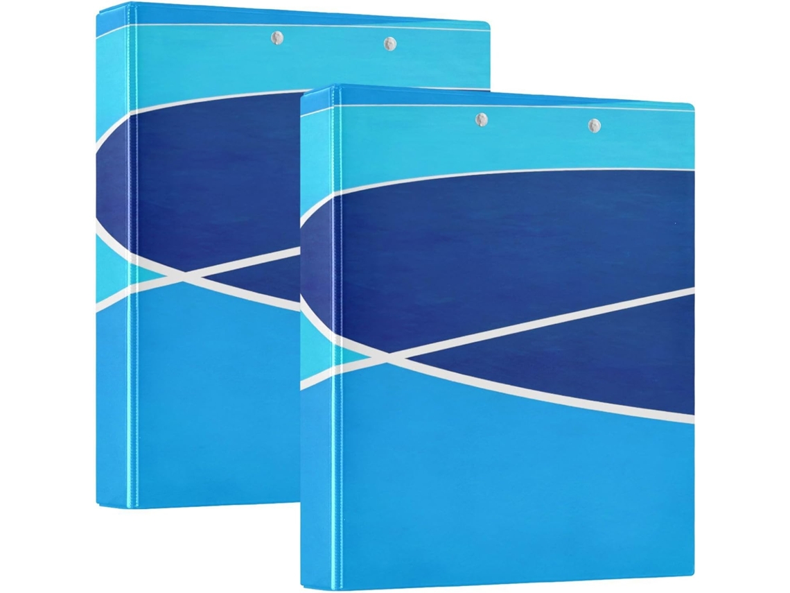 Blue Tennis Quadra School Pasta 1 2-polegada Com Prancheta, Pacote Com 1 2 Unidades De Massas Sortidas, 200 Folhas