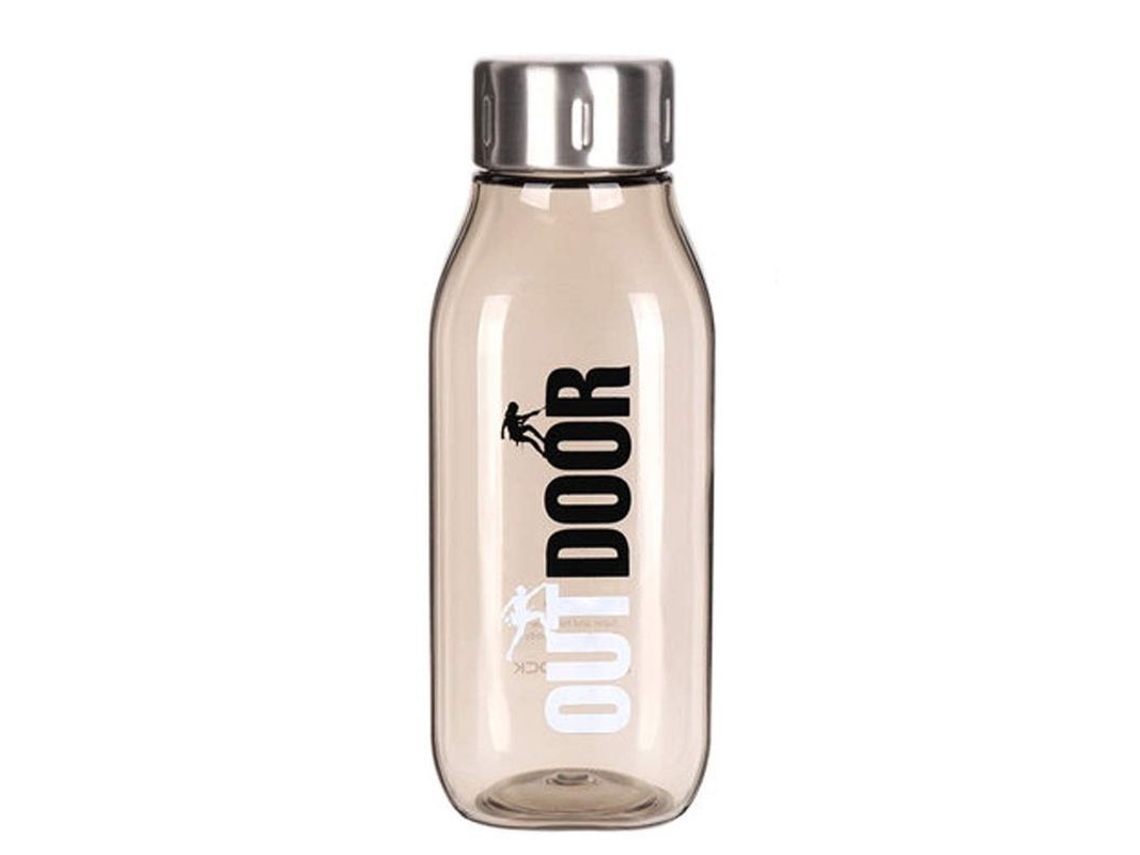 Garrafa de água de plástico Linjou Tampa Flip Top Pond com Rede de Chá 900ml Marrom, 2026, livre de BPA, cor Tampa.
