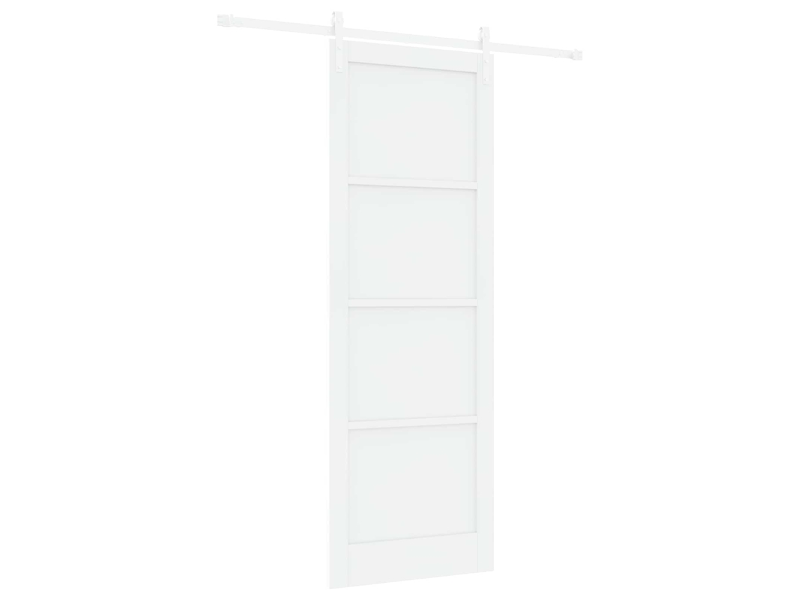 Porta Deslizante Branco 83 X 232 Cm Madeira de Pinho Maciça MAISON EXCLUSIVE