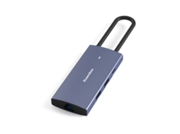 Divisor Usb C Compatível Com Hdmi 2.0, Usb 3.0, Pd 3.0 Adaptador Gigabit Ethernet Para Laptop E Notebook, Extensor Em Alumínio. Aquaforge