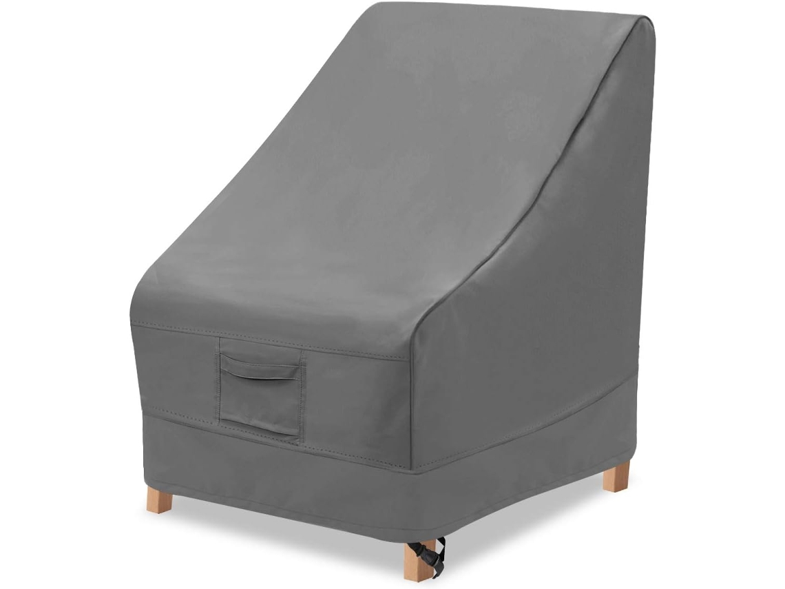 Capa Protetora Cadeira Exterior 38×35×31 Polegadas Impermeável Anti poeira com Bolso Lateral e Cordão Fixação ZYBLSSBB
