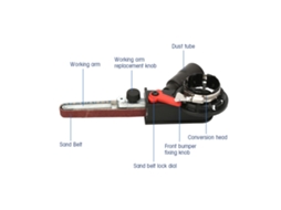 Adaptador De Cabeçote De Lixadeira De Cinta Mini Para Esmerilhadeira Angular Elétrica Aquaforge (m14)