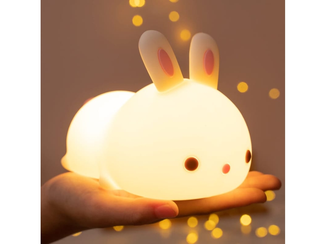 Lâmpada De Coelho Fofa Luz Noturna Quarto Menina Decoração Kawaii Presente Infantil Seguro