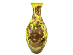 Quebra-cabeça 3d Em Abs, 160 Peças, Design Tradicional De Vaso, Estampa De Girassol, 11x11x25 Cm