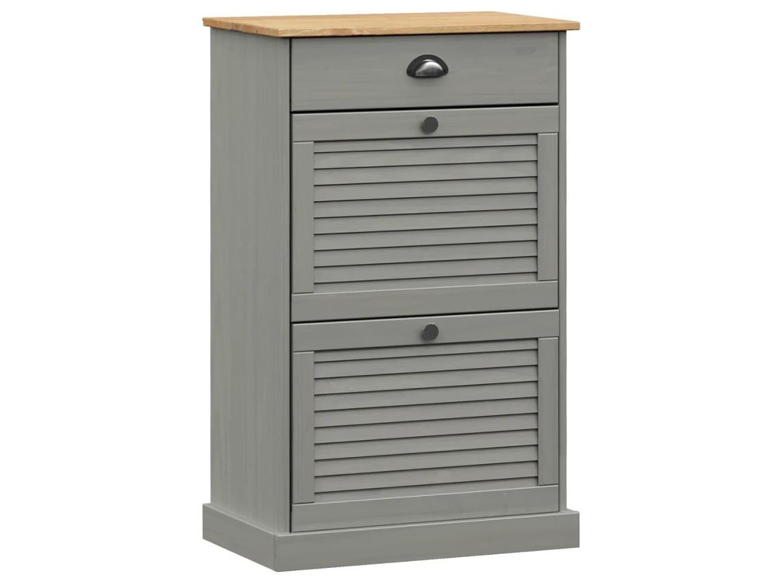 Shoe Cabinet, Shoe Cabinets Vidaxl Cinzeto Madeira De Pinho (n/a)