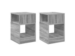 Mesa de Apoio 2 Pcs Cinza Sonoma 30,5 X 30 X 45 Cm MAISON EXCLUSIVE
