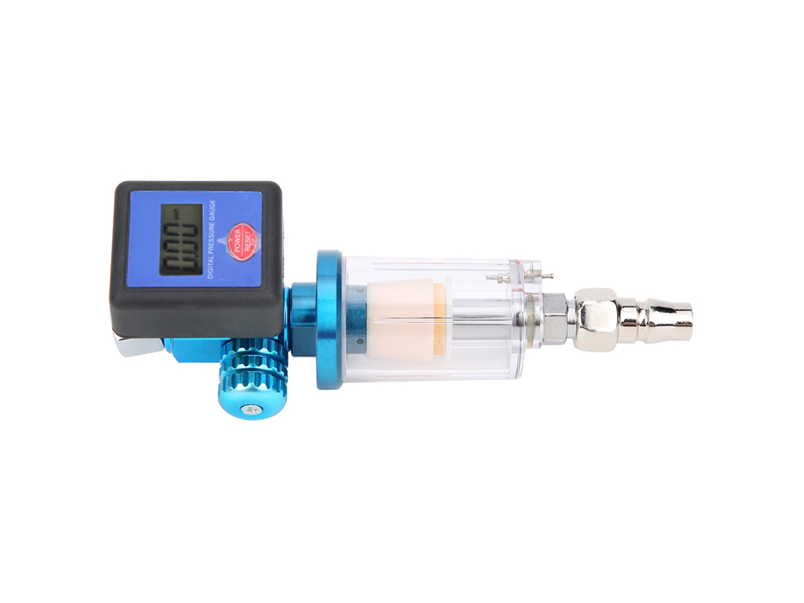 Regulador De Aire Digital Com Medidor De Pressão, Filtro De Separador De Água E Conector De 1/4 Polegada Mf08 Mf01