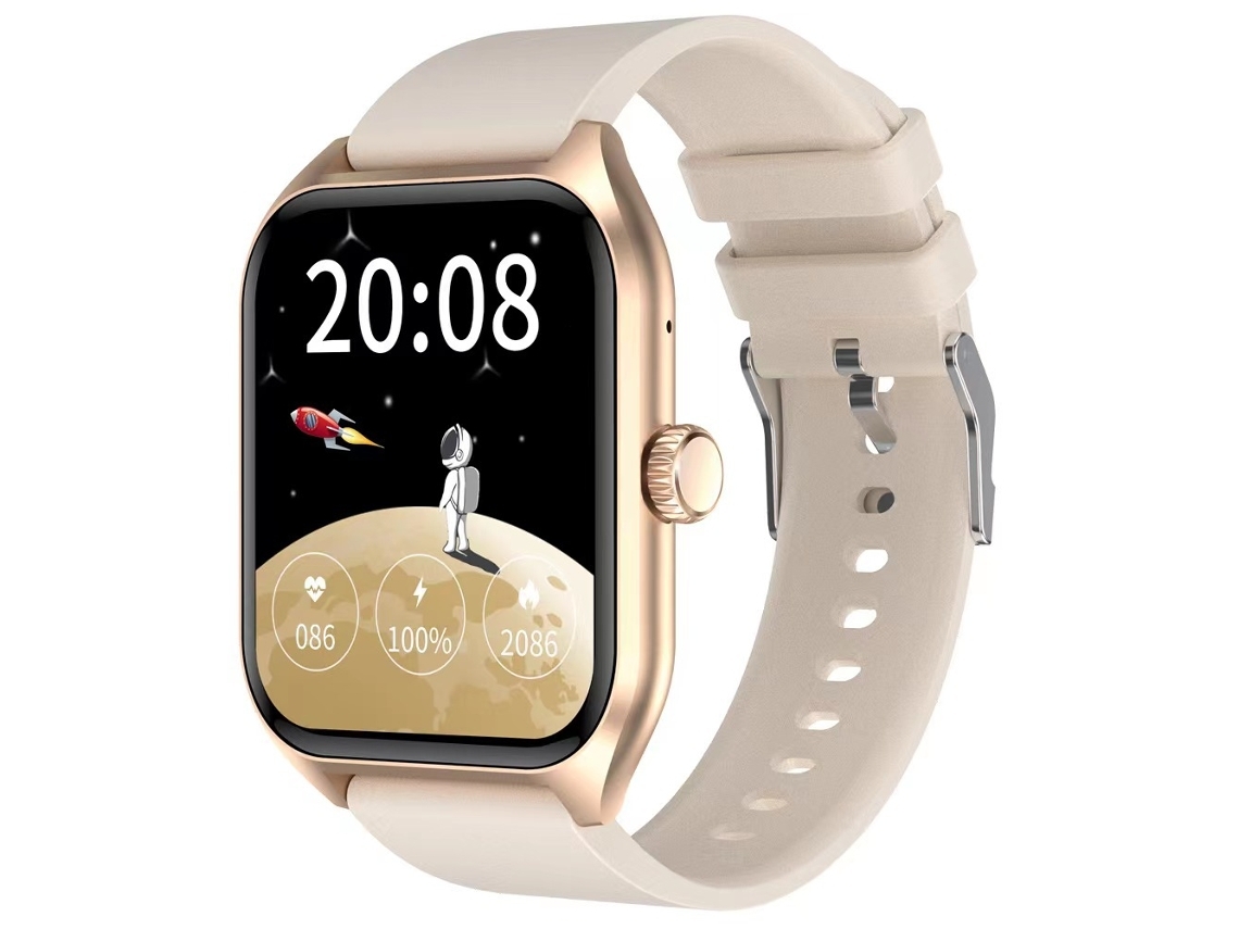 Smartwatch Qx5 Frecuencia Cardíaca Spo2 Bp Monitor de Temperatura Smartwatch Health Monitor Bt Call Activity Tracker Amarillo