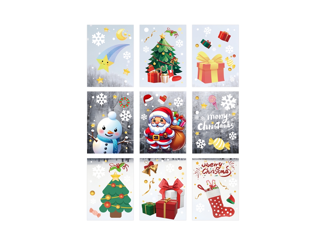 Adesivos de Natal 3d LAXISCREED para Decorar Janelas e Criar uma Atmosfera Festiva