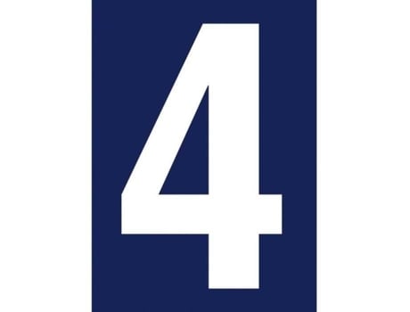 Número Adesivo Rua Número 4 No Cartão Novap