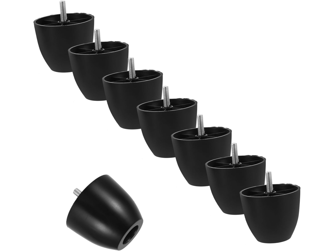 Sewacc Conjunto De 8 Pés Plástico Ajustáveis Para Sofá, Cadeiras E Armários Fácil Instalação Baixo Ruído