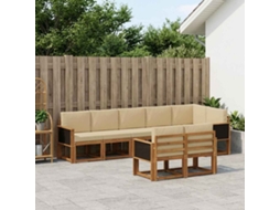 Vidaxl Conjunto De Sofás Para Exterior 8 Unid. Natural E Bege