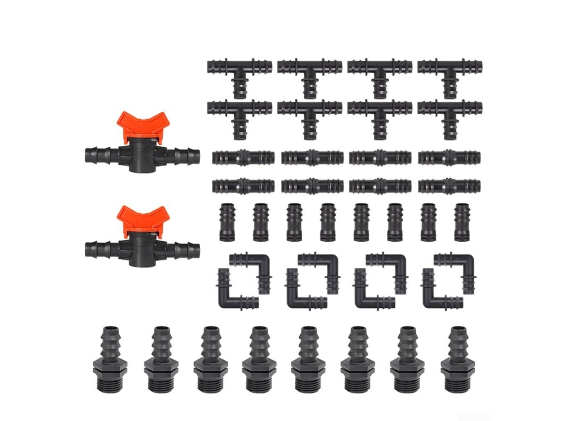 Kit De Conexões Para Irrigação Por Gotejamento Tubos 1/2", Incluindo