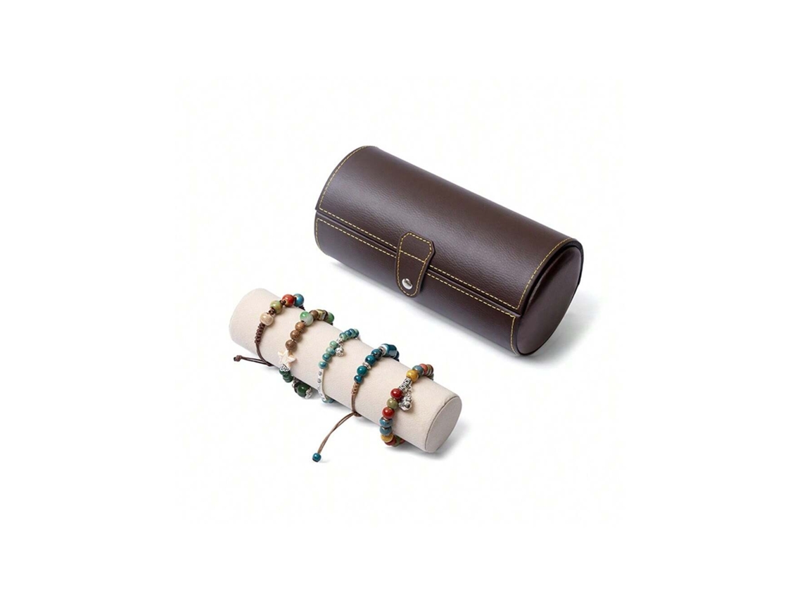 Caixa De Arrumação De Pulseiras Cilíndrica 20x10cm, Grande Capacidade, Multifunções Para Joalharia/cultura Igvtrade