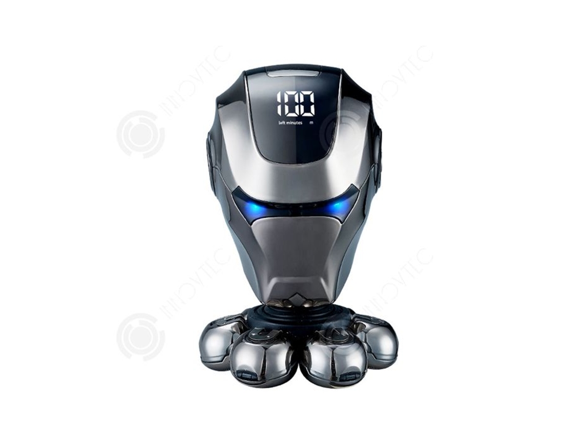 Inn Máquina De Barbear Elétrica 5 Em 1 Aparador De Barba Multifuncional Com Lâminas Rotativas E Display Led, Uso Molhado E Seco Innovtec