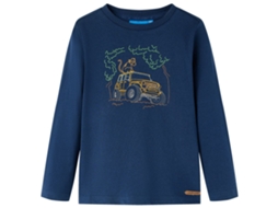 T-shirt De Manga Comprida Para Criança Azul-marinho 104