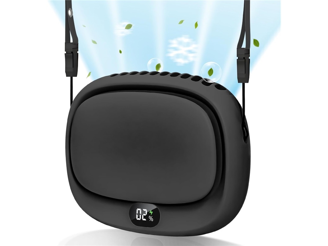 Ventilador Pescoço Usb 5 Vel Preto P/ Viagens