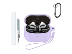 Limpeza E Capa Estojo Silicone Para Samsung Galaxy Buds 3 Pro Fones De Ouvido Não Incluídos Digitallab (roxo)