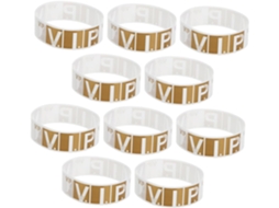Pulseiras Packove para Festas e Eventos, 300 Unidades, Pulseiras VIP Resistentes à Água Feitas de Papel Sintético, Design