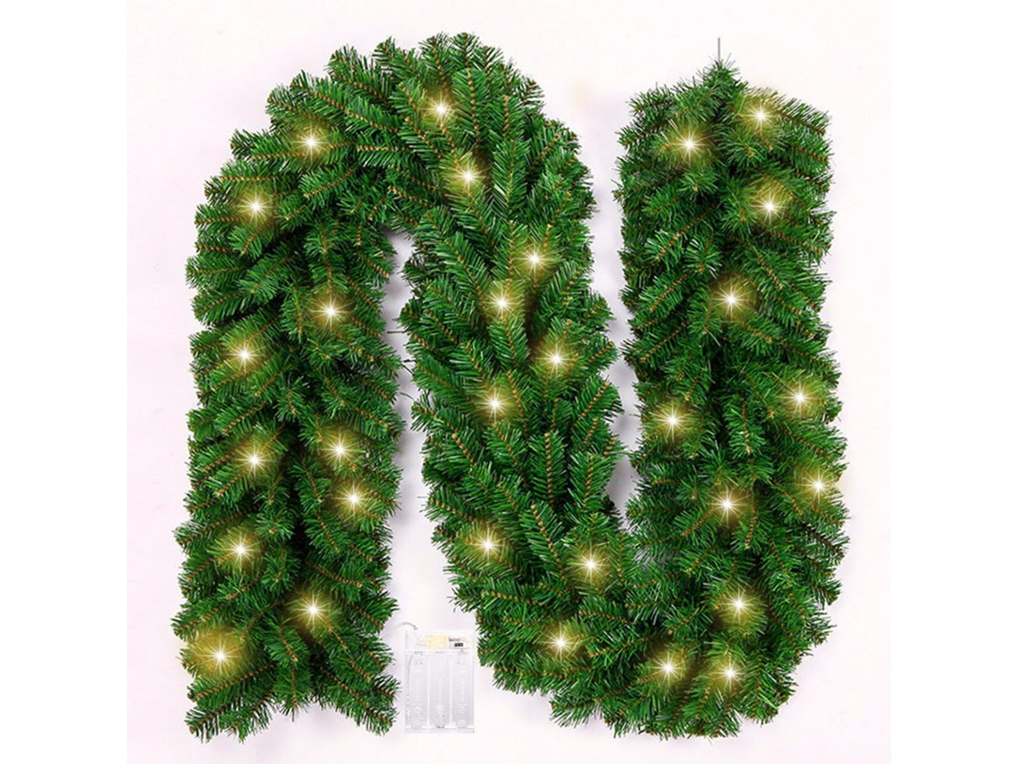 Guirlanda Artificial 2,7m com 50 Led, Decoração Interna Externa Verde