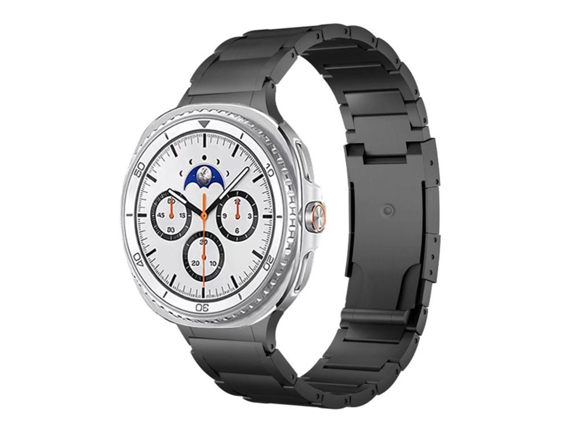 Bracelete Metal com Fivela Tartaruga para Samsung Galaxy Watch 8/8 Classic Preta XIAOMOYU
