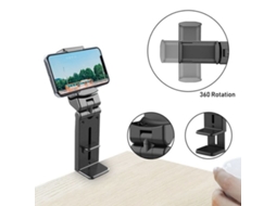 Suporte de Mesa Celular com Presilha, Cama Dobrável e Ajustável, Giratório 360 Graus Viagens Transmissões Ao Vivo AQUAFORGE