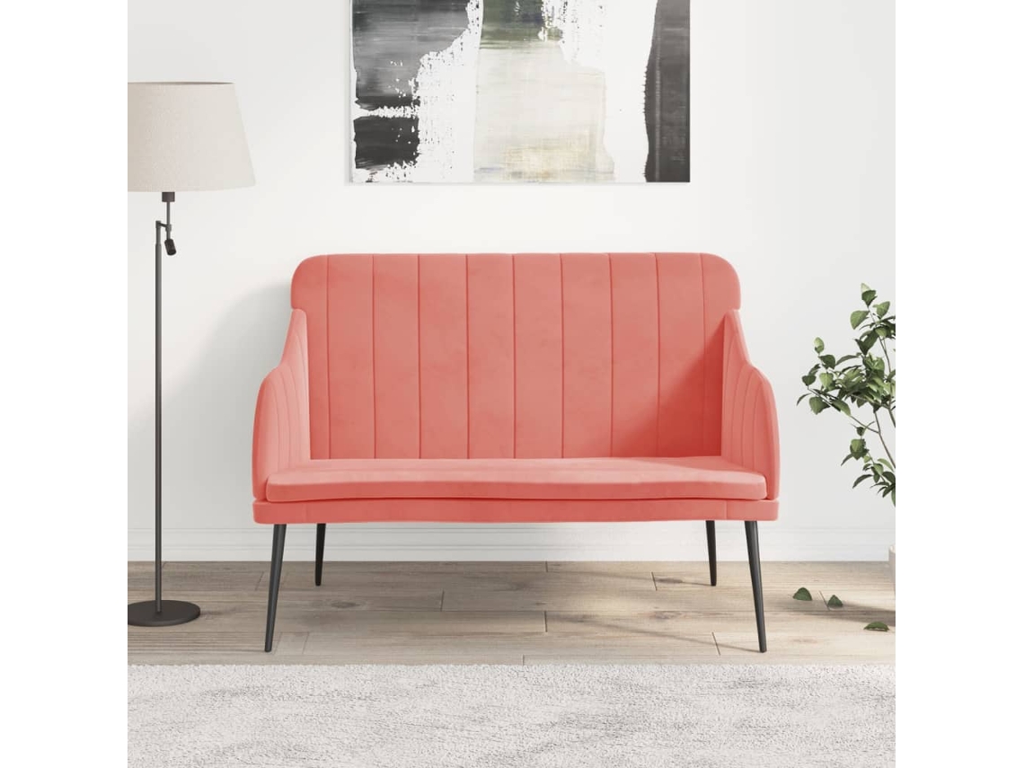 Vidaxl Banco 110x76x80 Cm Veludo Rosa