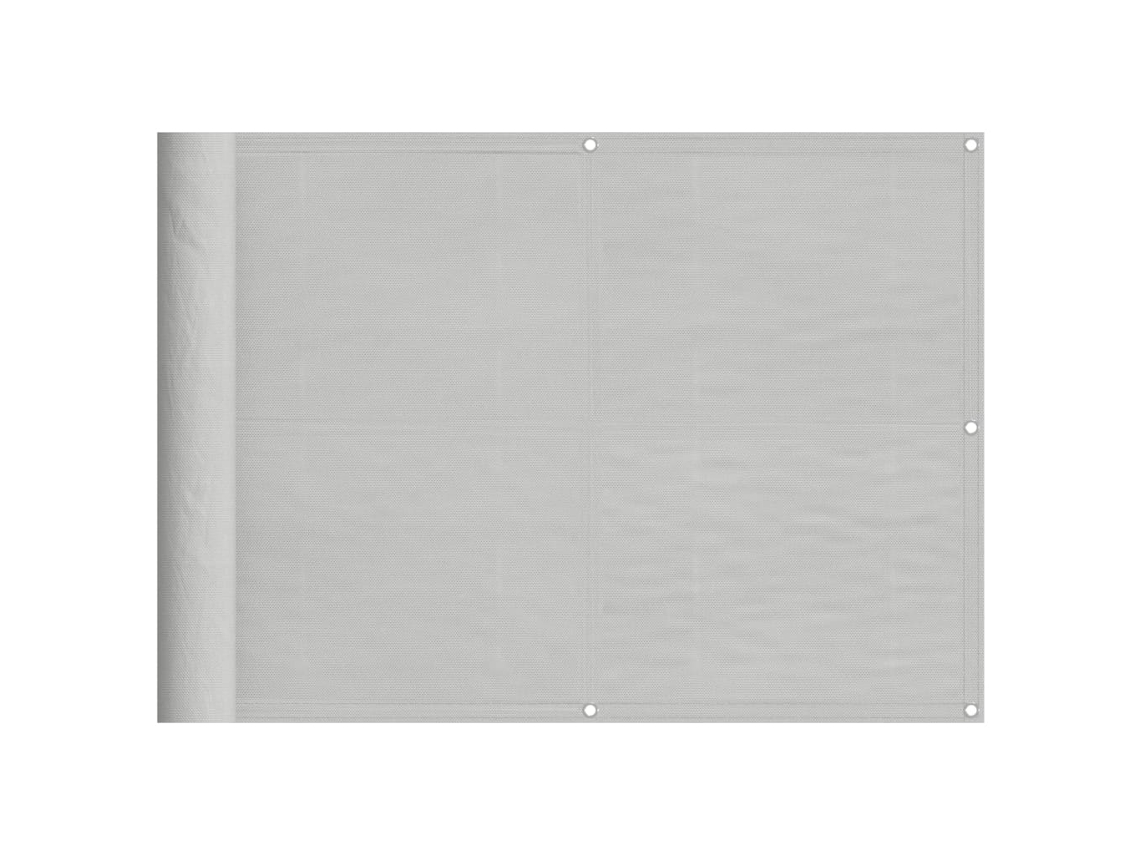 vidaXL Tela de varanda 75x300 cm 100% poliéster oxford cinzento-claro