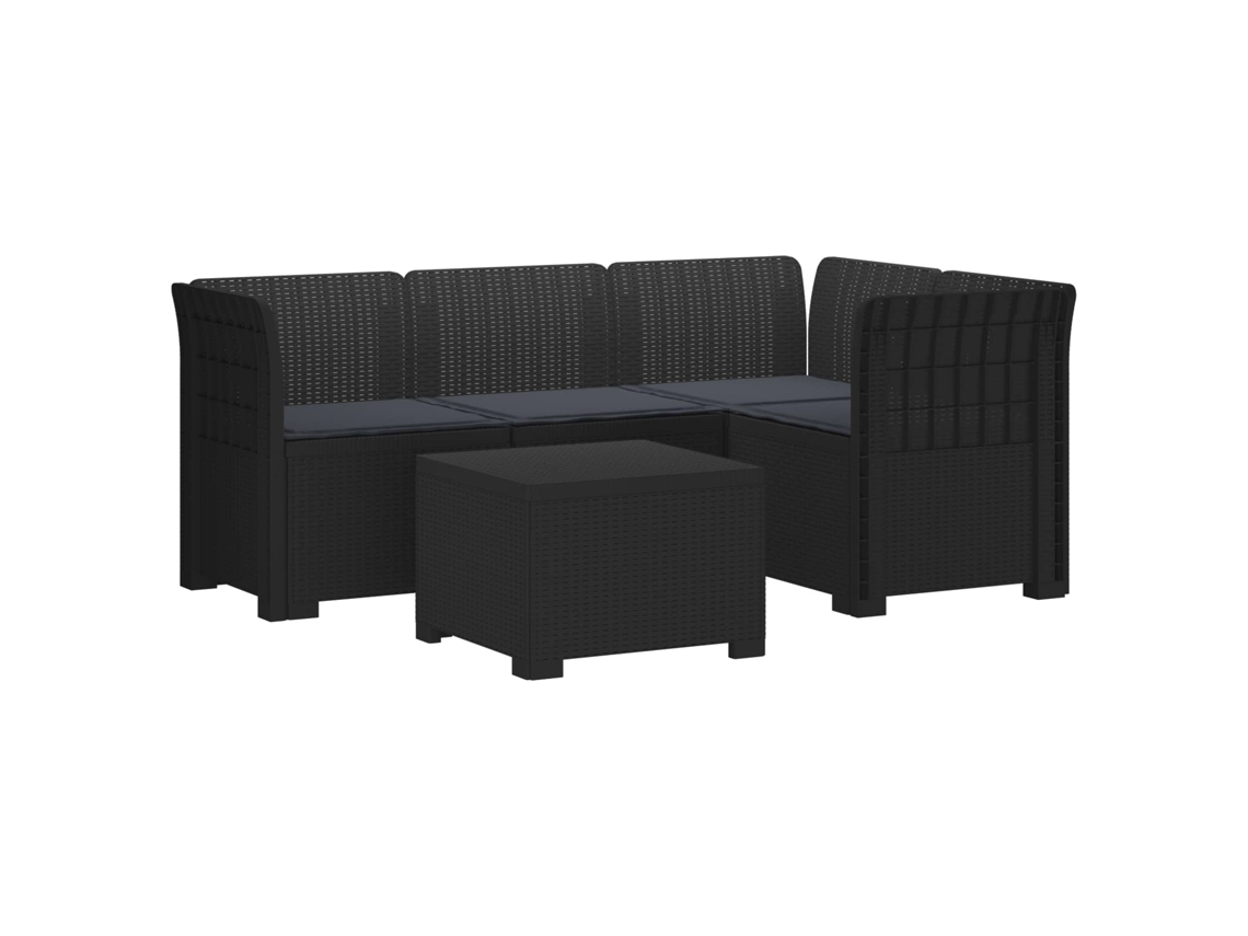 Maison Exclusive - Sofá De Jardim Para 4 Pessoas Com Almofadas Estilo Rattan Pp