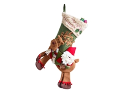 Laxiscreed Meias De Natal Com Pai Natal, Duende E Rena, Enfeite Natal Para Presente