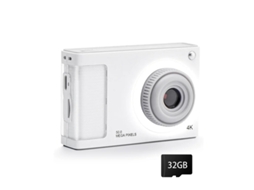 Câmera digital infantil, câmera Full HD 1080p com cartão de 32 GB, zoom de 48 MP e 8x para adolescentes e crianças, Yizhood branco
