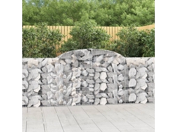 Vidaxl Cestos Gabião Arqueados 15 Pcs 300x30x100/120 Ferro Galvanizado