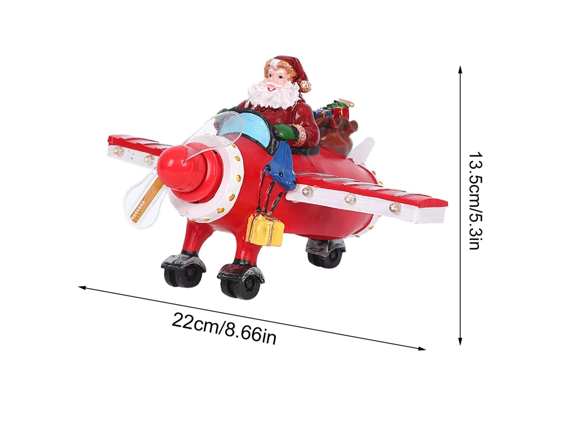 Avião de Luz Led Papai Noel Brinde Natal Criativo