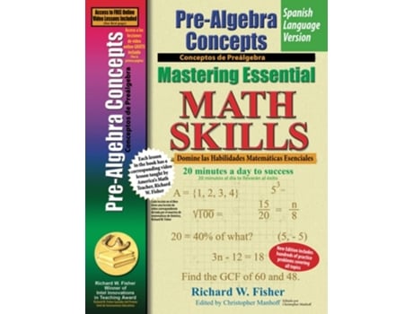 Livro Pre-algebra Concepts, Mastering Essential Math Skills Spanish Language Version De Richard W Fisher (espanhol)