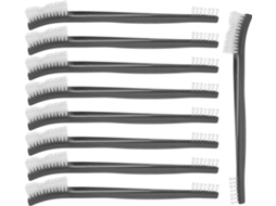 Conjunto De 9 Escovas De Limpeza De Plástico Preto Com Ponta Dupla