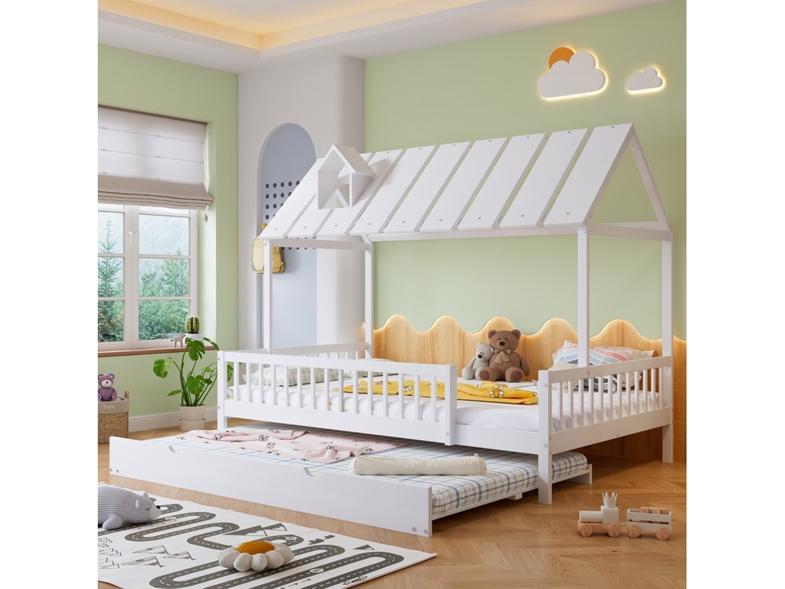 Cama auxiliar Pinho VELTRIX, 120x200 cm com grades