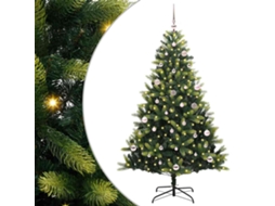 Árvore De Natal Artificiál Dobrável Com Luzes Led Vidaxl Verde Pvc (150 Cm)