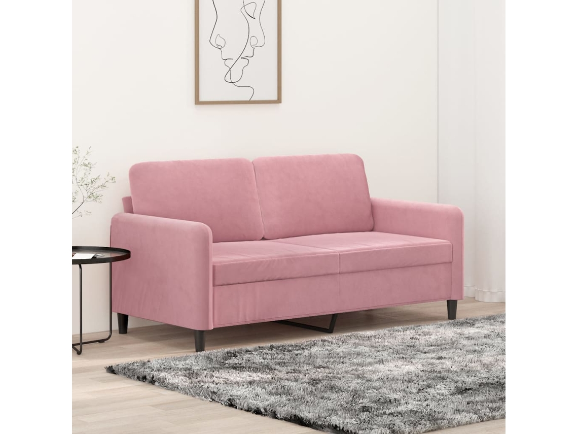 Vidaxl Sofá De 2 Lugares Veludo 140 Cm Rosa