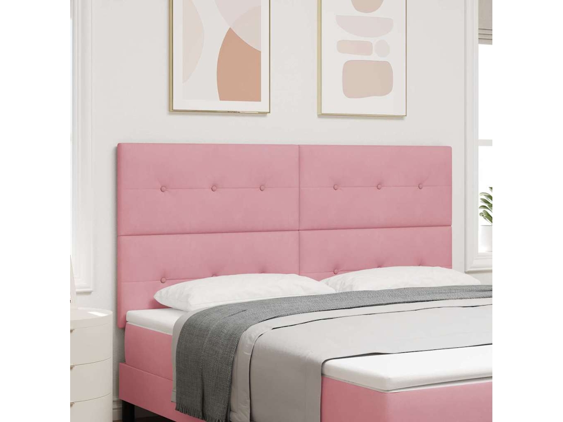 Vidaxl Cabeceira Rosa 180 Cm Veludo
