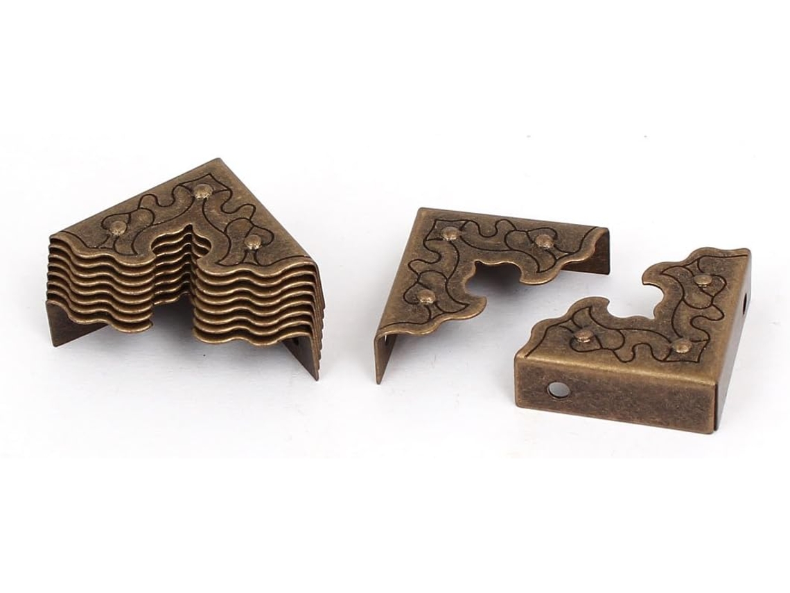 Protetores de Canto em Ângulo Reto para Caixa Joias, 25x25x9mm, 10 Unidades CHABERLU