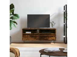 Vidaxl Móvel P/ Tv 100x34,5x44,5 Cm Derivados Madeira Carvalho Fumado