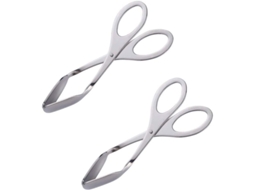 2026 pinzas de Pan, Pinzas de Acero Inoxidable para Cocina Y Barbacoa (2 Piezas, Plata)