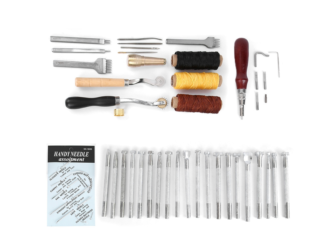 Conjunto De 48 Ferramentas De Furação Em Couro Laxiscreed Para Artesanato Diy